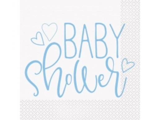 Γαλάζιο Baby Shower Χαρτοπετσέτες (16τμχ)