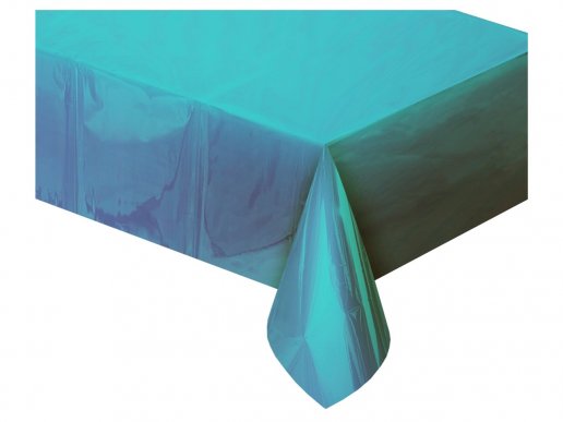 Foil light blue tablecover