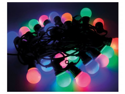 Light chain with multicolor LED bulbs 12,5m