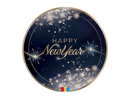 Glamour Happy New Year small paper plates 6pcs