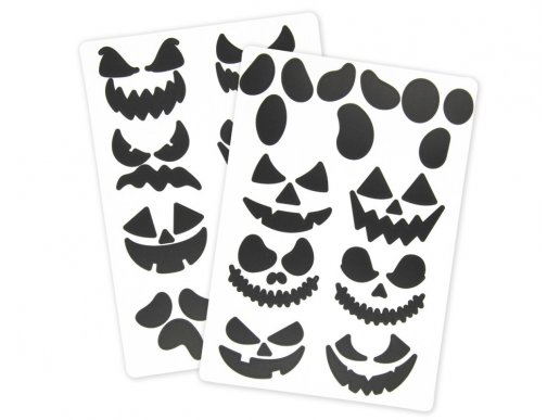 Halloween creepy faces stickers 17pcs