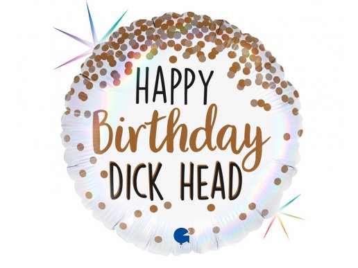 Happy Birthday dick head foil balloon 45cm