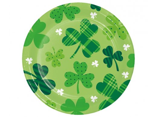 Happy Saint Patrick's Day small paper plates 8pcs