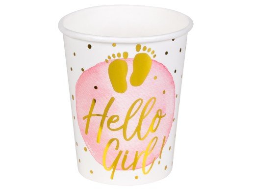 Hello Girl and Little toes paper cups