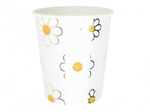 Hippy daisy paper cups 8pcs