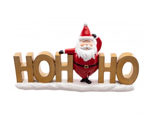 Ho-Ho-Ho Santa resine tabl;e decoration 30cm