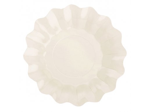Ivory Large Paper Plates (B.Eco) Color Theme Party Supplies