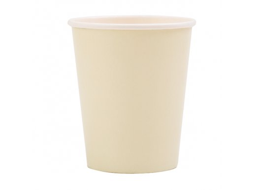 Ivory-Creme Paper Cups Color Themed Party Supplies