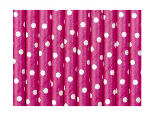fuchsia-paper-straws-with-dots-spp2006