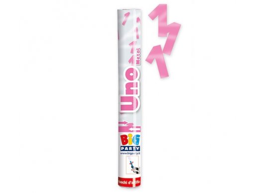 Number 1 pink party confetti cannon 29cm