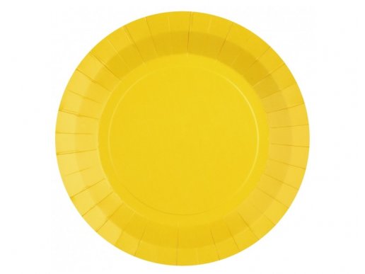 Μεγάλα χάρτινα πιάτα σε κίτρινο χρώμα 10τμχ
