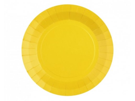 Μικρά χάρτινα πιάτα σε κίτρινο χρώμα 10τμχ
