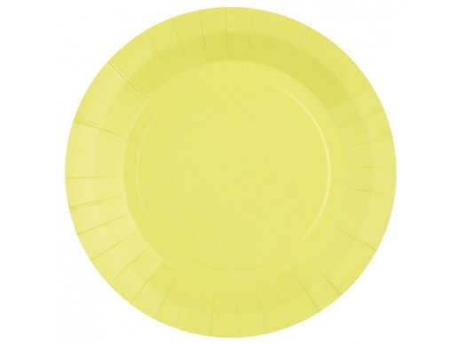 Κίτρινο του Λεμονιού Μεγάλα Χάρτινα Πιάτα (10τμχ)