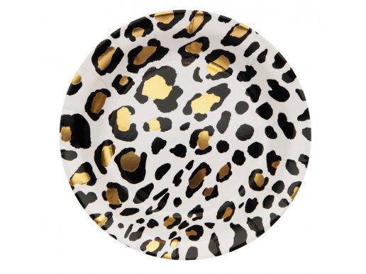 Leopard print μικρά χάρτινα πιάτα