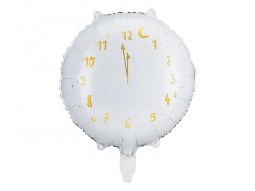Just before midnight white foil balloon 45cm