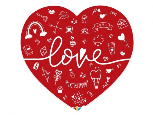 Love χάρτινα σουπλά σε σχήμα καρδιάς 4τμχ
