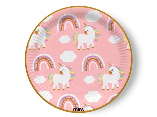 Magical Unicorn large paper plates 8pcs