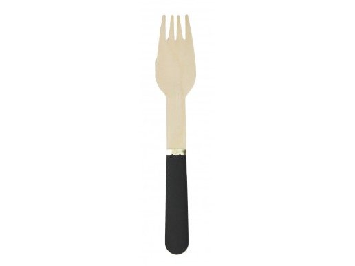 black-wooden-forks-with-gold-foiled-details-color-theme-party-supplies-913231