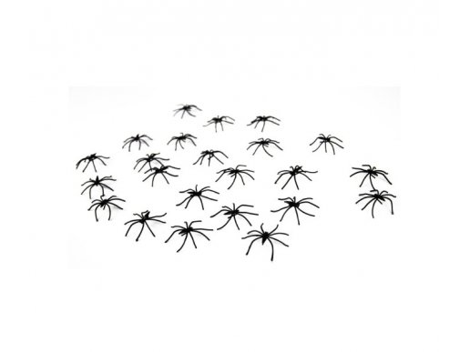 Πλαστικές μικρές μαύρες αράχνες 30τμχ