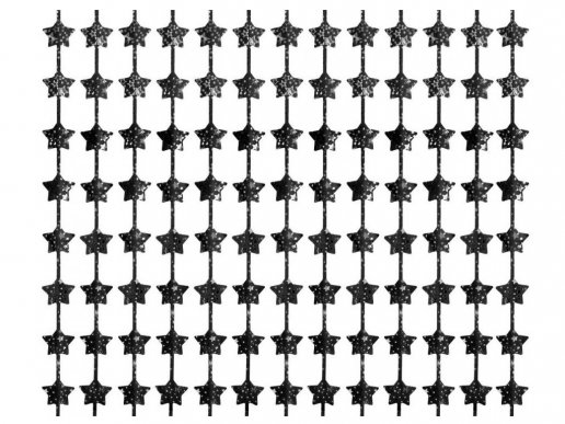 Μαύρη κουρτίνα με αστέρια τυπωμένα με ασημί αστεράκια 100εκ x 200εκ