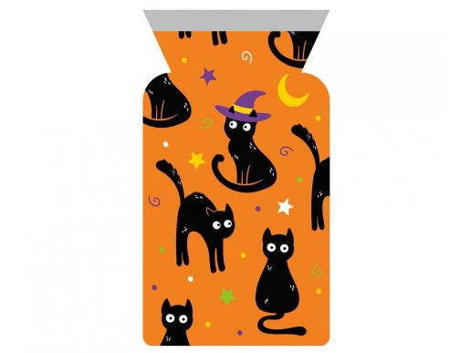 Black cats plastic treat bags with zipper 12pcs