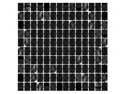 Black square shaped foil curtain 100cm x 200cm