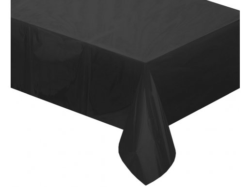 Foil tablecover in black color 137cm x 183cm