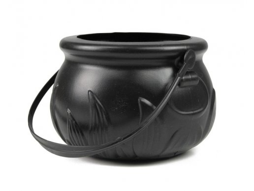 Black cauldron with black flames 14cm