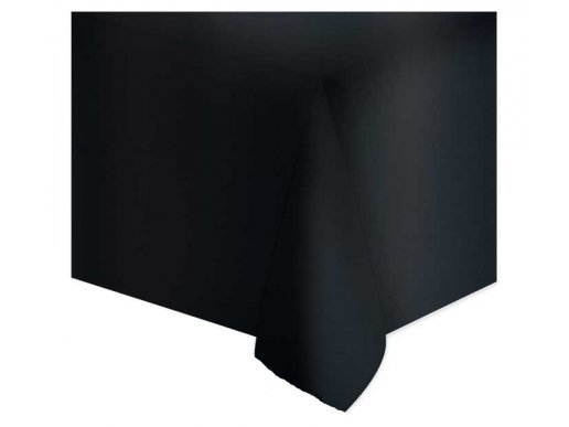 Black plastic tablecover 137cm x 274cm