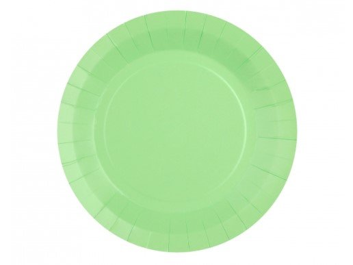 Μικρά χάρτινα πιάτα στο χρώμα της μέντας 10τμχ
