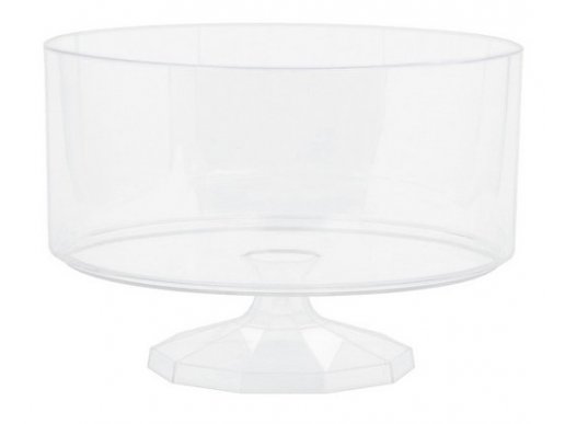 Clear color small round shape container with pedestal 14,9cm