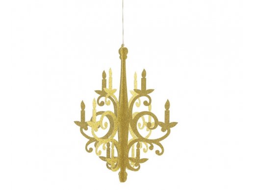 Modern gold foiled chandelier decoration
