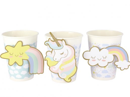 Unicorn and friends paper cups 6pcs