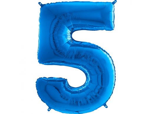 Supershape Μπαλόνι Αριθμός-Νούμερο 5 Μπλε (100εκ)