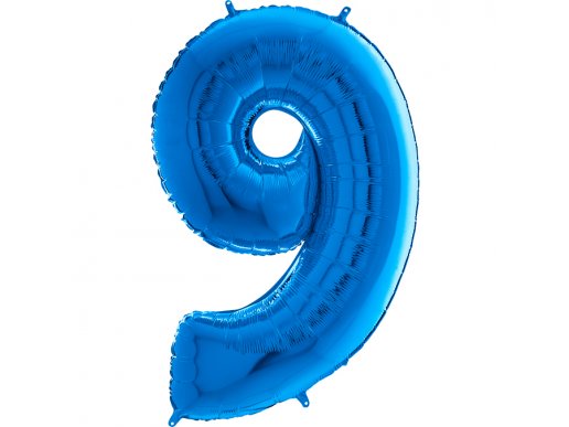 Supershape Μπαλόνι Αριθμός-Νούμερο 9 Μπλε (100εκ)