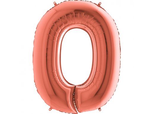 Supershape Μπαλόνι Αριθμός 0 Ροζ Χρυσό (100εκ)