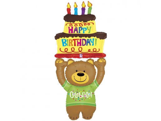 Αρκούδος Για Γενέθλια Happy Birthday Μπαλόνι Airwalker