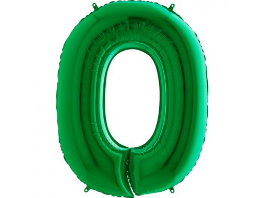 Πράσινο Μπαλόνι Supershape Αριθμός-Νούμερο 0 (100εκ)