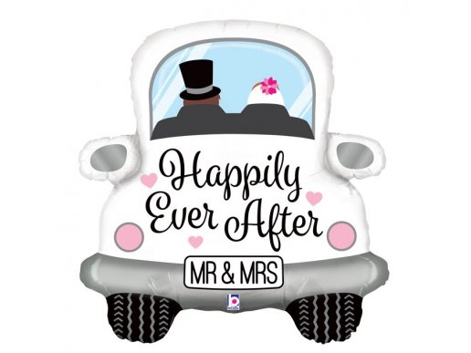 Μπαλόνι Supershape Αυτοκίνητο Mr And Mrs Happily Ever After (79εκ)