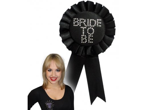 Black Bride to Be rosette badge