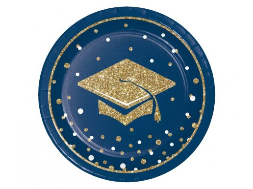 Congratulations Grad small paper plates (8pcs)