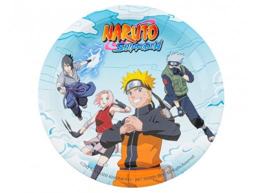 Naruto μεγάλα χάρτινα πίατα για πάρτυ με θέμα τα Anime 8τμχ