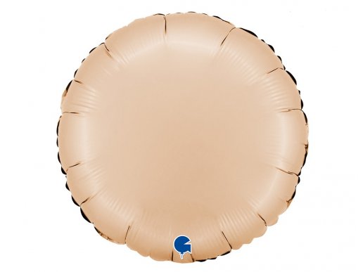 Nude satin round foil balloon 46cm