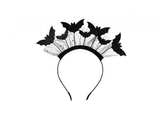 Black headband with bats