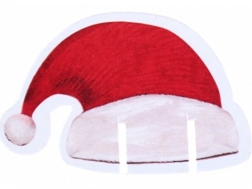 Santa's hat glass decoration 48pcs