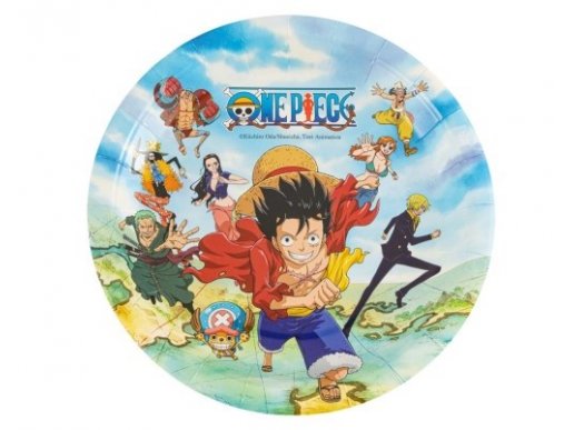 One Piece μεγάλα χάρτινα πιάτα 8τμχ