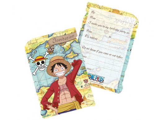 One Piece party invitations 8pcs