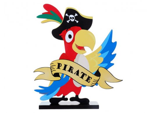 Pirate parrot centerpiece table decoration 20cm