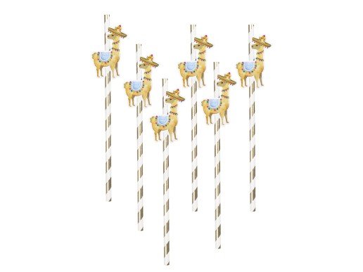 traditional-llama-gold-paper-straws-54440