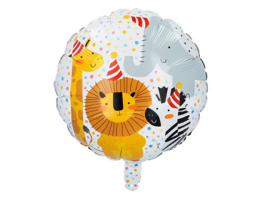 Jungle animals party foil balloon 45cm